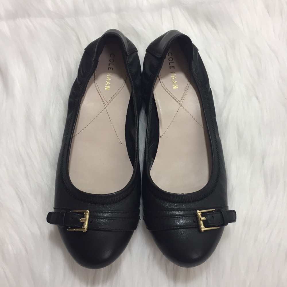 Cole Haan Palaria Ballet Flat Shoes Black Size 6B - Picture 2 of 8